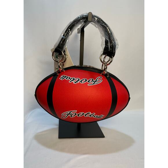 Cute Stylish 
Novelty Football Handbag/Crossbody Bag 
NFL red black New - Picture 1 of 5